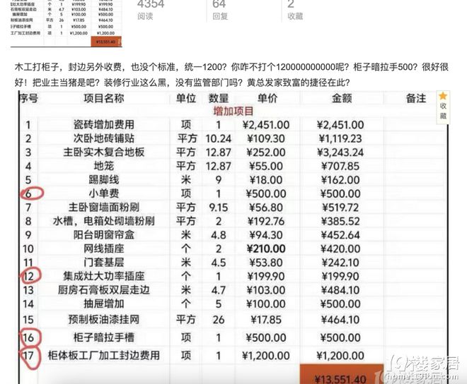 报！装修没找对公司真是进退两难施工没过半17个增项其中还有虚(图8)